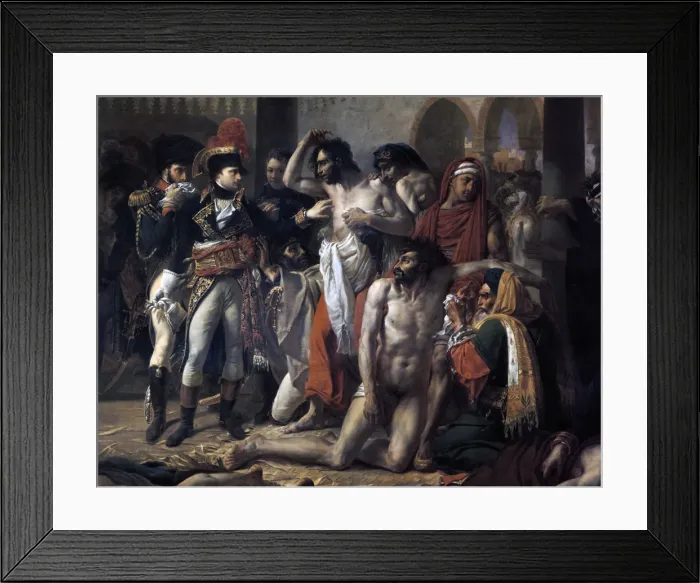 Framed Print : Napoleon Bonaparte Visiting the Plague Stricken of Jaffa, 11th March 1799, 1804. Artist: Antoine-Jean Gros Framed Print : Napoleon Bonaparte Visiting the Plague Stricken of Jaffa, 11th March 1799, 1804. Artist: Antoine-Jean Gros