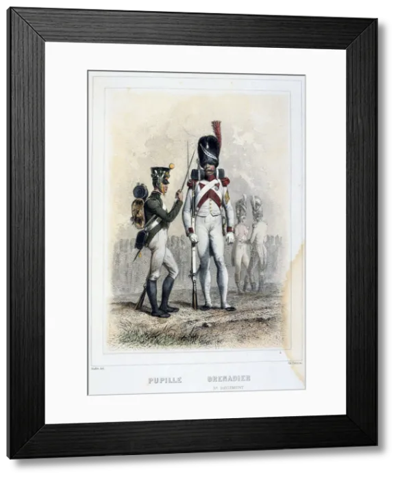 Framed Print : Grenadier and Pupil of the 3rd Regiment, 1859. Artist: Auguste Raffet Framed Print : Grenadier and Pupil of the 3rd Regiment, 1859. Artist: Auguste Raffet