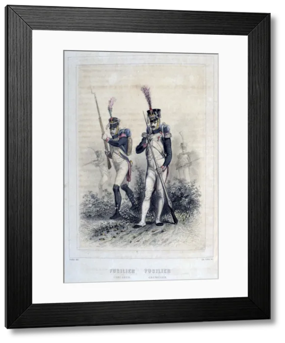 Framed Print : Fusilier Grenadier and Fusilier Chasseurs, 1859. Artist: Auguste Raffet Framed Print : Fusilier Grenadier and Fusilier Chasseurs, 1859. Artist: Auguste Raffet