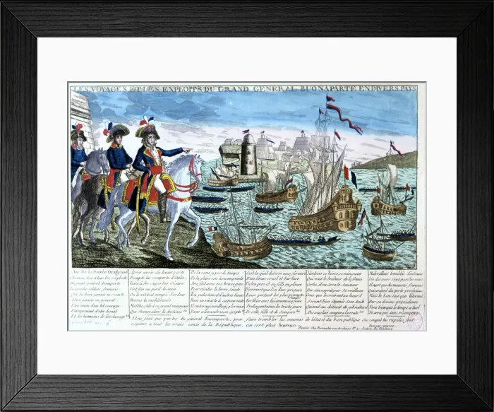 Framed Print : The Voyages and Exploits of General Bonaparte, 19th century Framed Print : The Voyages and Exploits of General Bonaparte, 19th century
