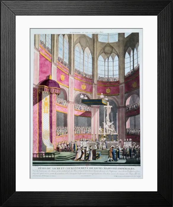 Framed Print : Consecration of Napoleon and Coronation of Josephine by Pope Pius VII, 2nd December 1804 Framed Print : Consecration of Napoleon and Coronation of Josephine by Pope Pius VII, 2nd December 1804