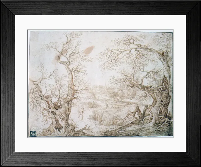 Framed Print : Winter Landscape, c1565-1602 Artist: Jacob Savery I Framed Print : Winter Landscape, c1565-1602 Artist: Jacob Savery I