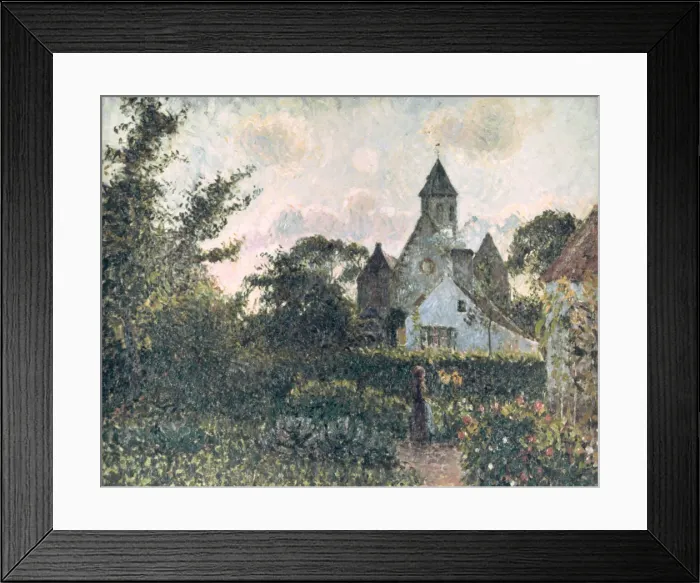 Framed Print : Church Of Knocke, 1894. Artist: Camille Pissarro Framed Print : Church Of Knocke, 1894. Artist: Camille Pissarro