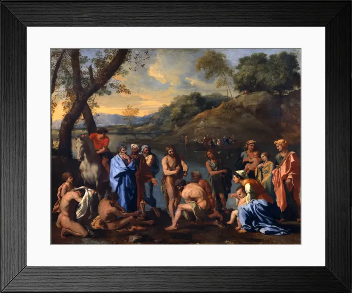 Framed Print : Saint John Baptizing the people, c1636-1637. Artist: Nicolas Poussin Framed Print : Saint John Baptizing the people, c1636-1637. Artist: Nicolas Poussin