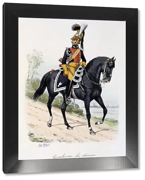 Gendarmes des Chasses, 1815-30. Artist: Eugene Titeux