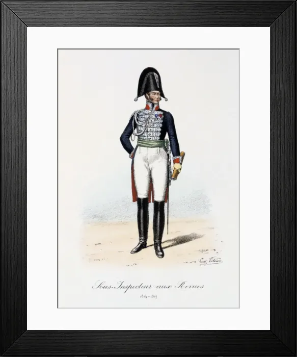 Framed Print : Sous-Inspecteur aux Revues, 1814-17. Artist: Eugene Titeux Framed Print : Sous-Inspecteur aux Revues, 1814-17. Artist: Eugene Titeux