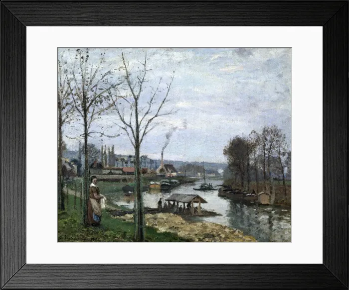 Framed Print : The Laundrette, Port Marly, 1872. Artist: Camille Pissarro Framed Print : The Laundrette, Port Marly, 1872. Artist: Camille Pissarro