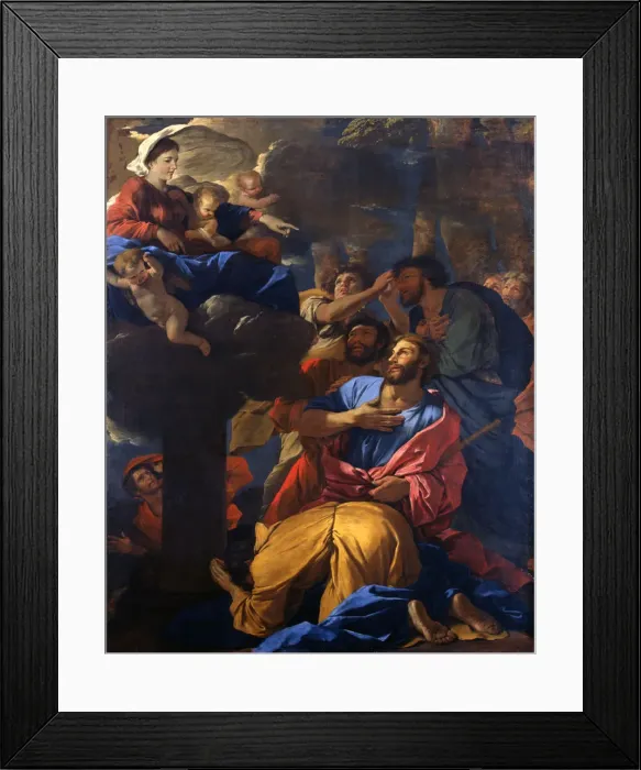 Framed Print : The Apparition of the Virgin to St James the Great, c1629-1630. Artist: Nicolas Poussin Framed Print : The Apparition of the Virgin to St James the Great, c1629-1630. Artist: Nicolas Poussin