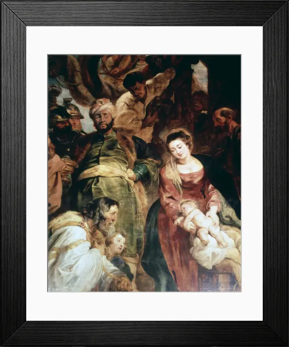 Framed Print : Adoration of the Magi (detail), 1624. Artist: Peter Paul Rubens Framed Print : Adoration of the Magi (detail), 1624. Artist: Peter Paul Rubens