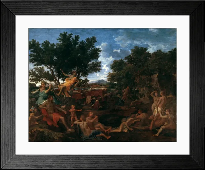 Framed Print : Apollo, Lover of Daphne, c1664. Artist: Nicolas Poussin Framed Print : Apollo, Lover of Daphne, c1664. Artist: Nicolas Poussin