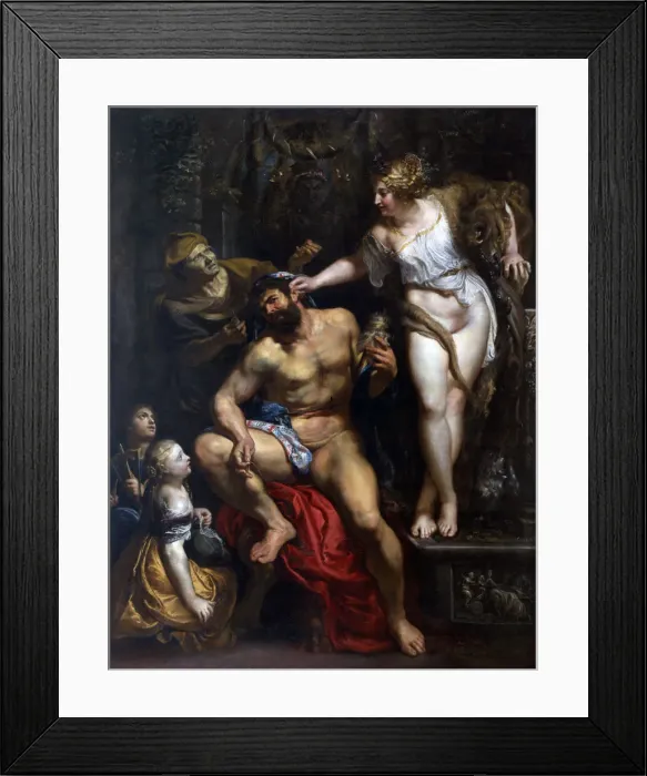 Framed Print : Hercules and Omphale, 1606. Artist: Peter Paul Rubens Framed Print : Hercules and Omphale, 1606. Artist: Peter Paul Rubens