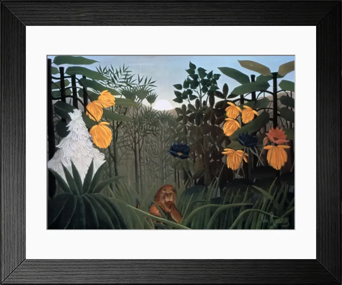 Framed Print : The Repast of the Lion, c1907. Artist: Henri Rousseau Framed Print : The Repast of the Lion, c1907. Artist: Henri Rousseau