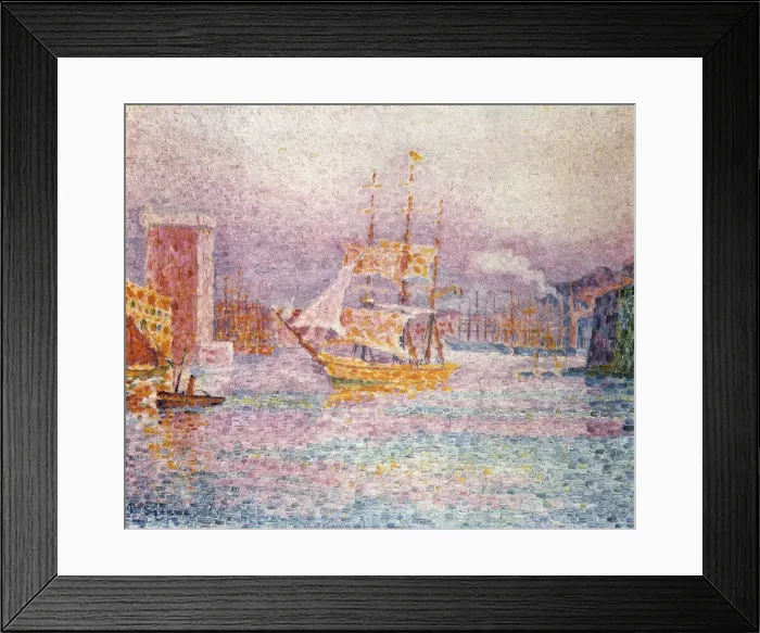 Framed Print : The Harbour at Marseilles, 1907. Artist: Paul Signac Framed Print : The Harbour at Marseilles, 1907. Artist: Paul Signac