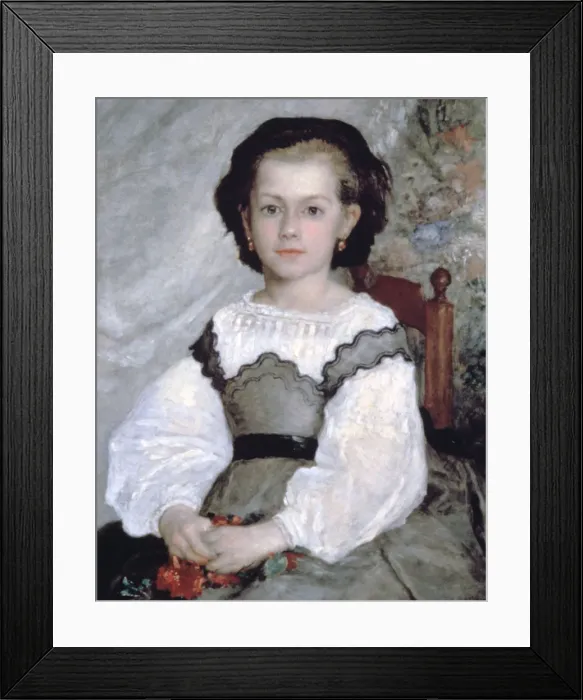 Framed Print : Mademoiselle Romaine Lacaux, (detail), 1864. Artist: Pierre-Auguste Renoir Framed Print : Mademoiselle Romaine Lacaux, (detail), 1864. Artist: Pierre-Auguste Renoir