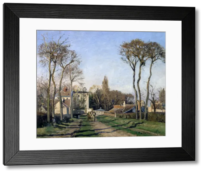 Framed Print : Entrance to the Village of Voisins, Yvelines, 1872. Artist: Pierre-Auguste Renoir Framed Print : Entrance to the Village of Voisins, Yvelines, 1872. Artist: Pierre-Auguste Renoir