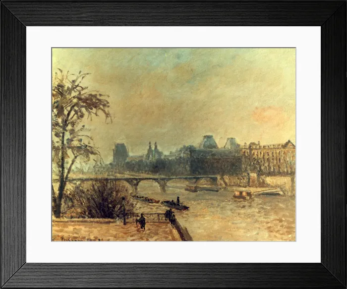 Framed Print : La Seine et le Louvre, Paris, 1903. Artist: Camille Pissarro Framed Print : La Seine et le Louvre, Paris, 1903. Artist: Camille Pissarro