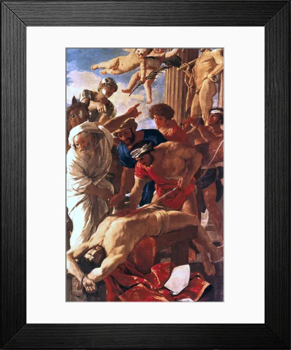 Framed Print : The Martyrdom of Erasme Saint, 1624. Artist: Nicolas Poussin Framed Print : The Martyrdom of Erasme Saint, 1624. Artist: Nicolas Poussin