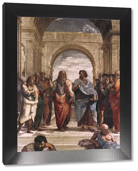 The School of Athens, detail of Plato & Aristotle, 1508-1511. Artist: Raphael