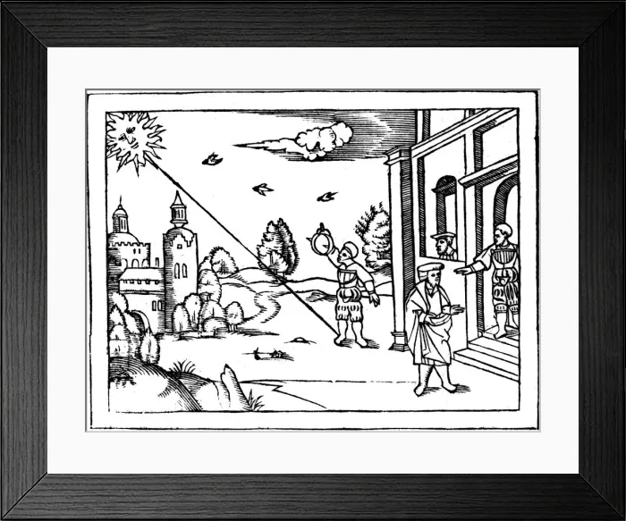 Framed Print : Measuring the altitude of the Sun, 1539
