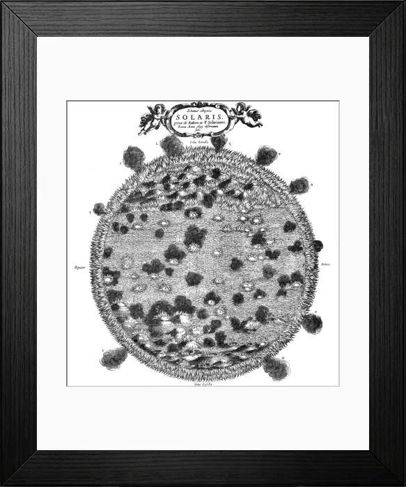 Framed Print : Christopher Scheiners illustration of his idea of the surface of the sun, 1635 Framed Print : Christopher Scheiners illustration of his idea of the surface of the sun, 1635