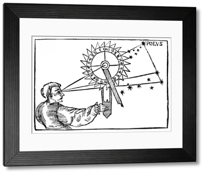 Framed Print : Telling time at night using a nocturnal, 1539 Framed Print : Telling time at night using a nocturnal, 1539