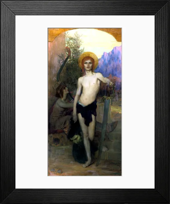 Framed Print : David with the head of Goliath, 1894. Artist: Georges-Auguste-Elie Lavergne Framed Print : David with the head of Goliath, 1894. Artist: Georges-Auguste-Elie Lavergne
