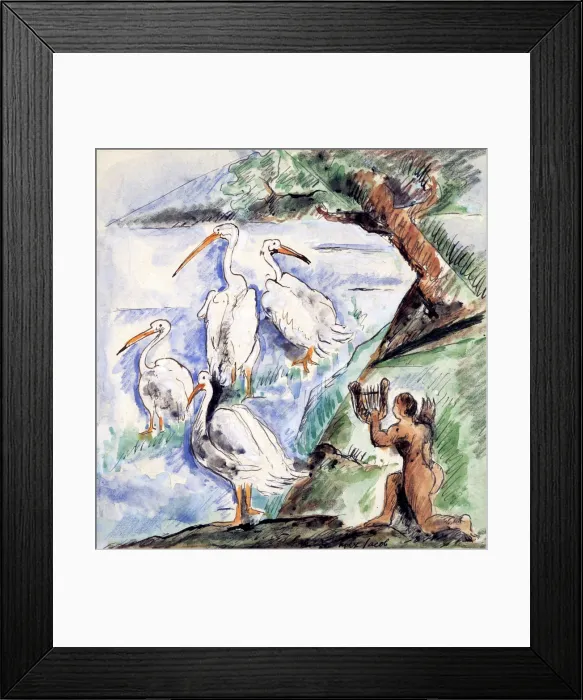 Framed Print : Orpheus with the Pelicans, c1900-1944. Artist: Max Jacob Framed Print : Orpheus with the Pelicans, c1900-1944. Artist: Max Jacob