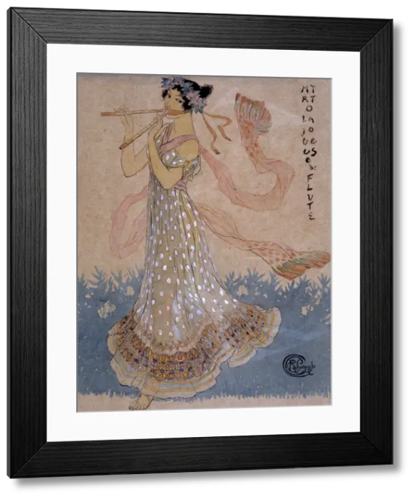 Framed Print : The Young Musician, 20th Century. Artist: Georges Antoine Rochegrosse Framed Print : The Young Musician, 20th Century. Artist: Georges Antoine Rochegrosse