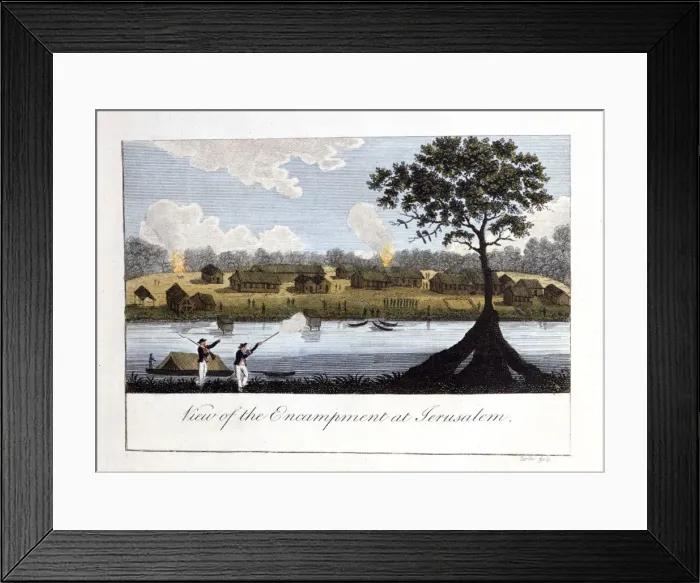 Framed Print : View of the Encampment at Jerusalam, 1813. Artist: John Gabriel Stedman Framed Print : View of the Encampment at Jerusalam, 1813. Artist: John Gabriel Stedman