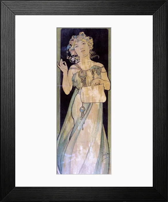 Framed Print : Portrait of a Woman, c1900-1939. Artist: Alphonse Mucha Framed Print : Portrait of a Woman, c1900-1939. Artist: Alphonse Mucha