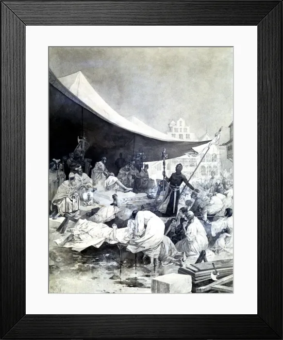 Framed Print : The Cross, c1900-1939. Artist: Alphonse Mucha Framed Print : The Cross, c1900-1939. Artist: Alphonse Mucha