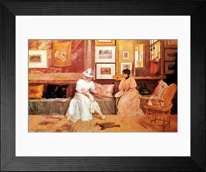 Framed Print : A Friendly Call, 1895. Artist: William Merritt Chase Framed Print : A Friendly Call, 1895. Artist: William Merritt Chase