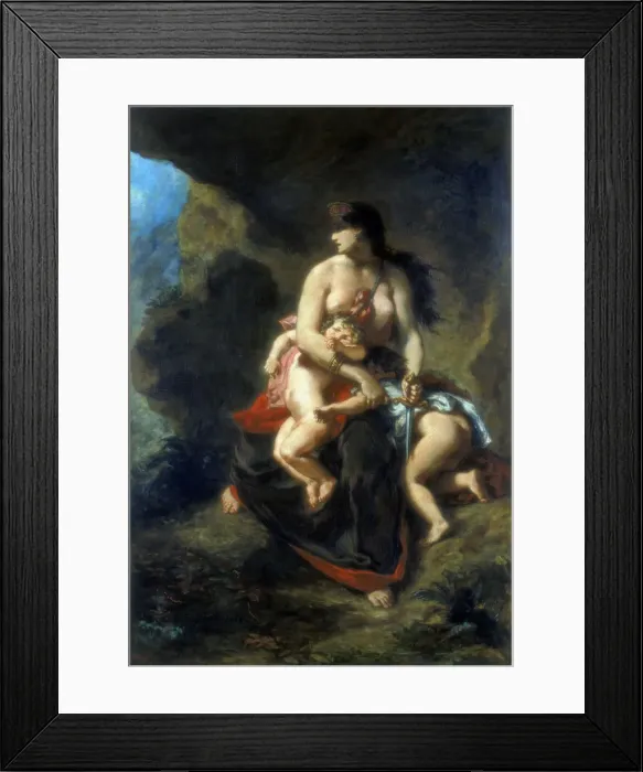 Framed Print : Medea, 1862. Artist: Eugene Delacroix Framed Print : Medea, 1862. Artist: Eugene Delacroix