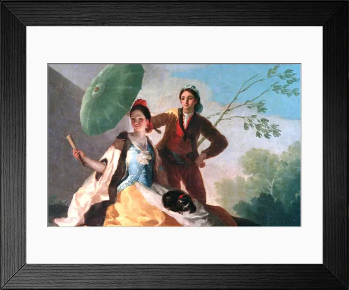 Framed Print : The Parosol, 1777. Artist: Francisco Goya Framed Print : The Parosol, 1777. Artist: Francisco Goya