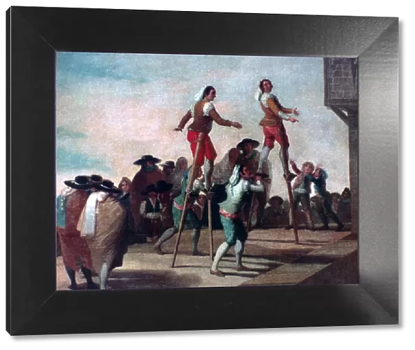 The Stilts, c1785. Artist: Francisco Goya