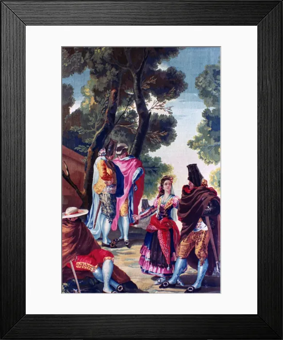 Framed Print : Men with faces hidden, c1760-1820. Artist: Francisco Goya Framed Print : Men with faces hidden, c1760-1820. Artist: Francisco Goya