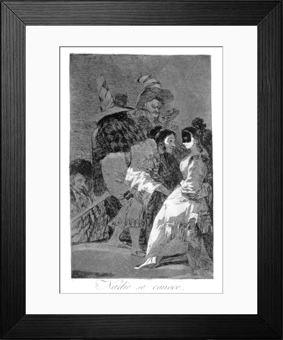 Framed Print : Nobody knows himself, 1799. Artist: Francisco Goya Framed Print : Nobody knows himself, 1799. Artist: Francisco Goya