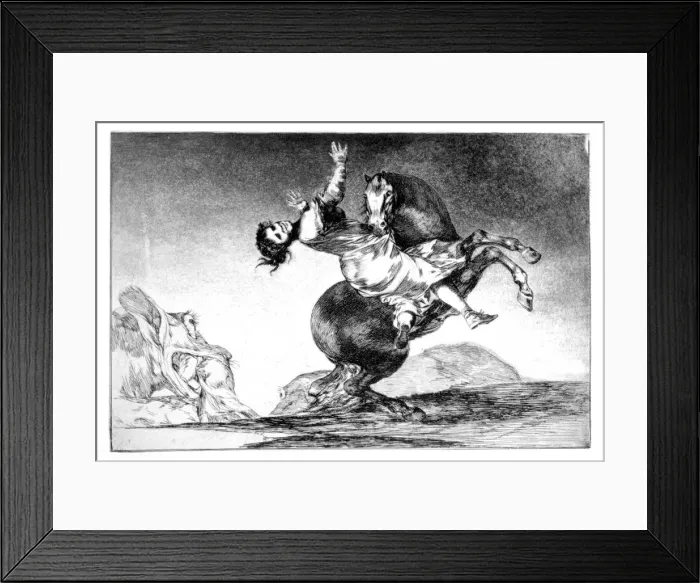 Framed Print : Abducting horse, 1819-1823. Artist: Francisco Goya Framed Print : Abducting horse, 1819-1823. Artist: Francisco Goya