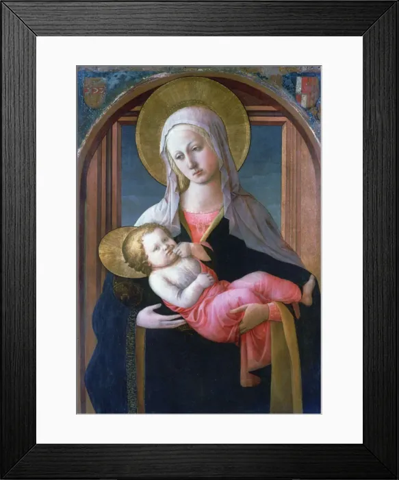 Framed Print : The Virgin and Child, c1450-1460. Artist: Filippino Lippi Framed Print : The Virgin and Child, c1450-1460. Artist: Filippino Lippi