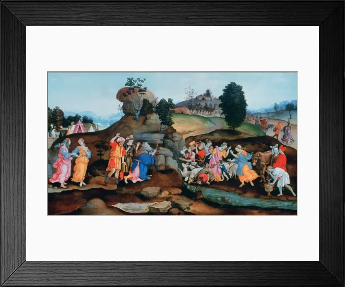 Framed Print : Moses Brings forth Water out of the Rock, c1500. Artist: Filippino Lippi Framed Print : Moses Brings forth Water out of the Rock, c1500. Artist: Filippino Lippi