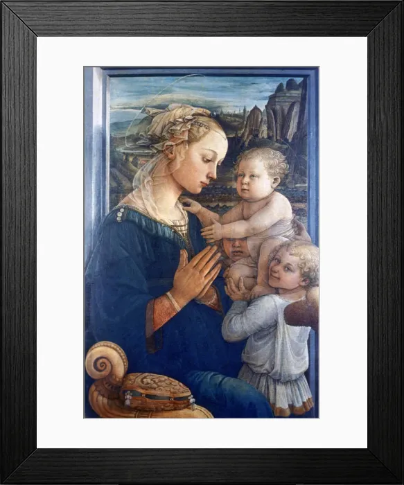 Framed Print : Madonna and Child with Angels, c1455. Artist: Filippino Lippi Framed Print : Madonna and Child with Angels, c1455. Artist: Filippino Lippi