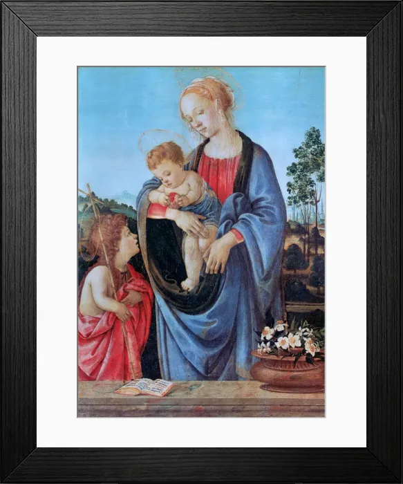 Framed Print : The Virgin and Child with Saint John, 1480. Artist: Filippino Lippi Framed Print : The Virgin and Child with Saint John, 1480. Artist: Filippino Lippi