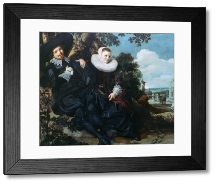 Framed Print : Married Couple in a Garden, c1622. Artist: Frans Hals