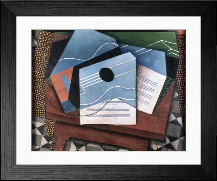 Framed Print : Guitar on a Table, 1915. Artist: Juan Gris Framed Print : Guitar on a Table, 1915. Artist: Juan Gris