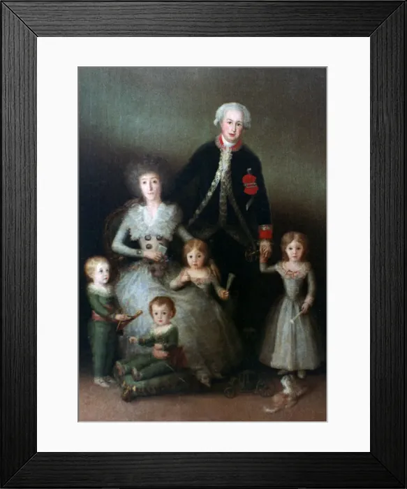 Framed Print : The Duke of Osuna and his Family, 1788. Artist: Francisco Goya Framed Print : The Duke of Osuna and his Family, 1788. Artist: Francisco Goya