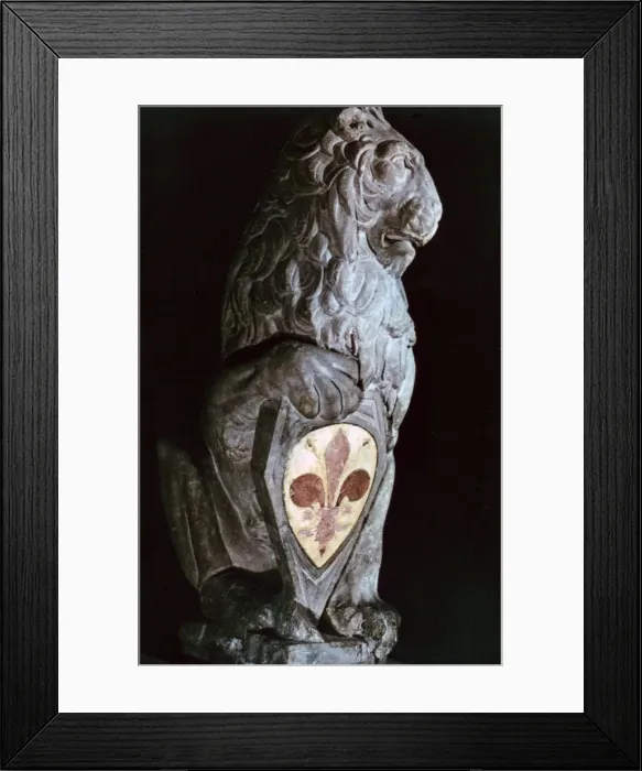 Framed Print : Heraldic Lion, 1420. Artist: Donatello Framed Print : Heraldic Lion, 1420. Artist: Donatello