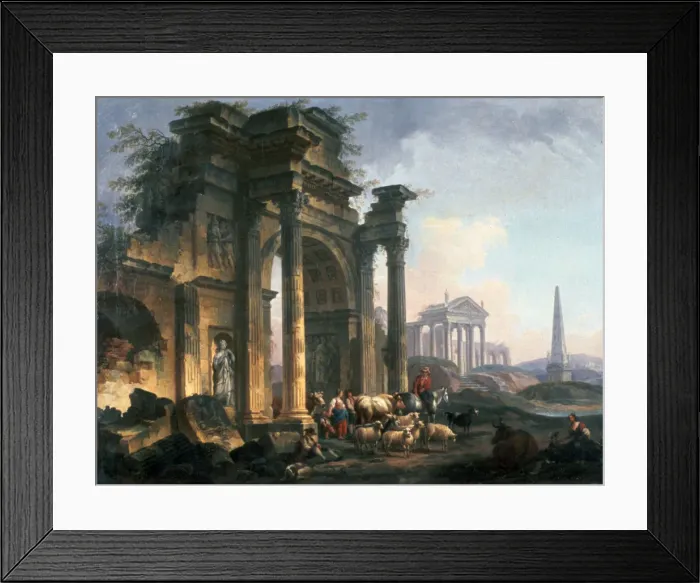 Framed Print : L Arc de Triomphe, c1740-1807. Artist: Pierre Antoine de Machy
