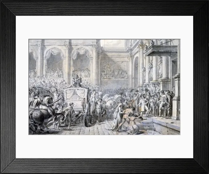 Framed Print : Arrival at the Town Hall, 1805. Artist: Jacques Louis David Framed Print : Arrival at the Town Hall, 1805. Artist: Jacques Louis David