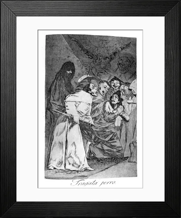 Framed Print : Fragata perro, 1799. Artist: Francisco Goya Framed Print : Fragata perro, 1799. Artist: Francisco Goya