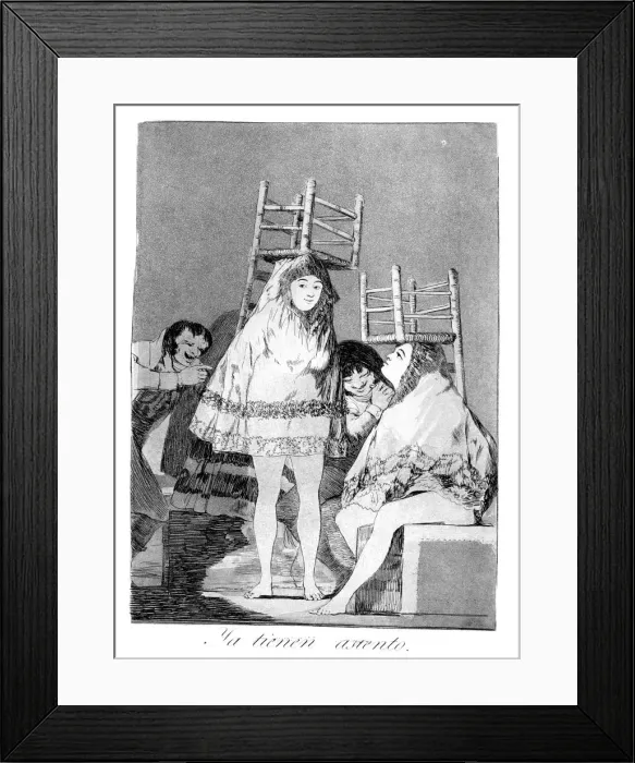 Framed Print : They ve already got a seat, 1799. Artist: Francisco Goya Framed Print : They ve already got a seat, 1799. Artist: Francisco Goya